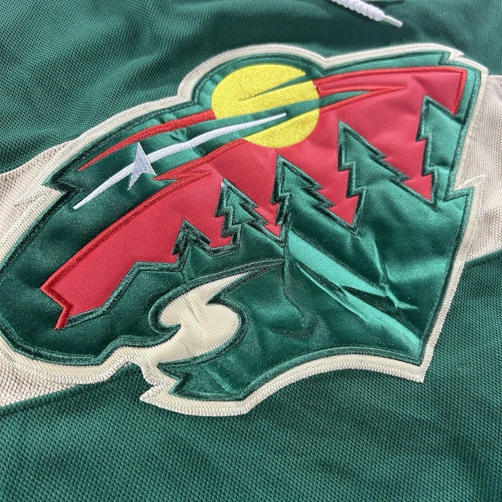 Jason Zucker Minnesota Wild Adidas Hockey Jersey‎ 52 Authentic Fight Strap